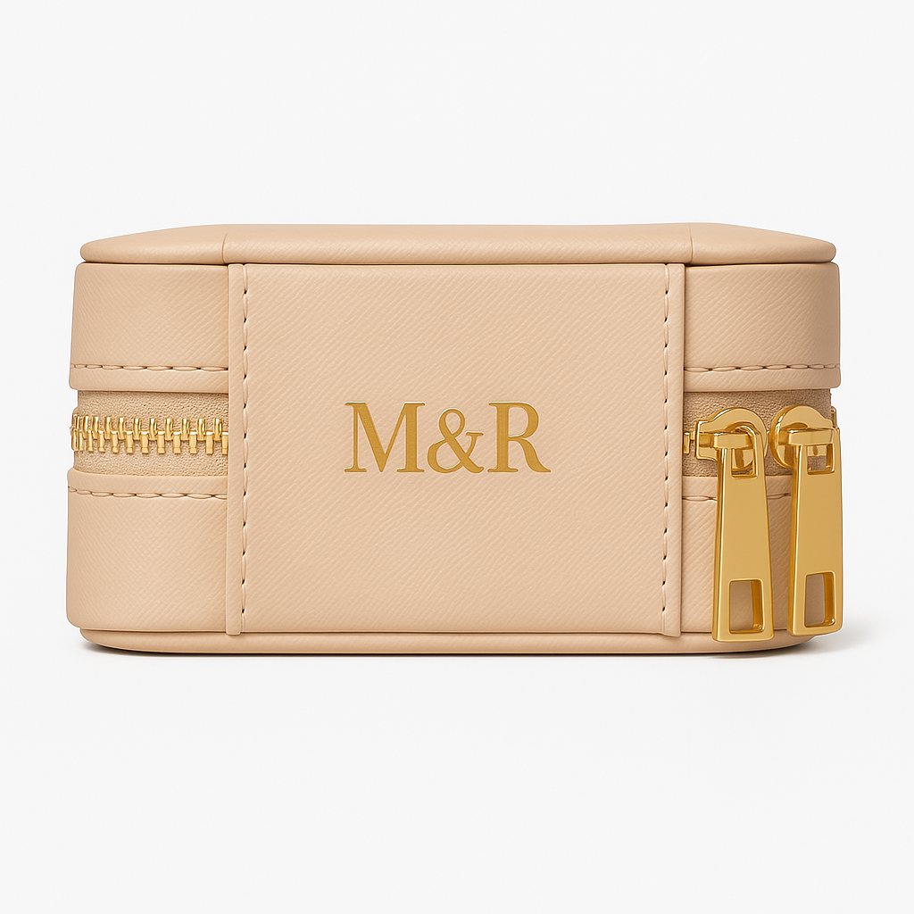 Joyero de cuero rosa M&R Sigunature