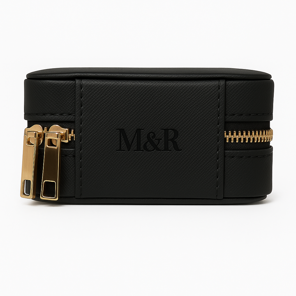 Joyero de cuero negro M&R Signature