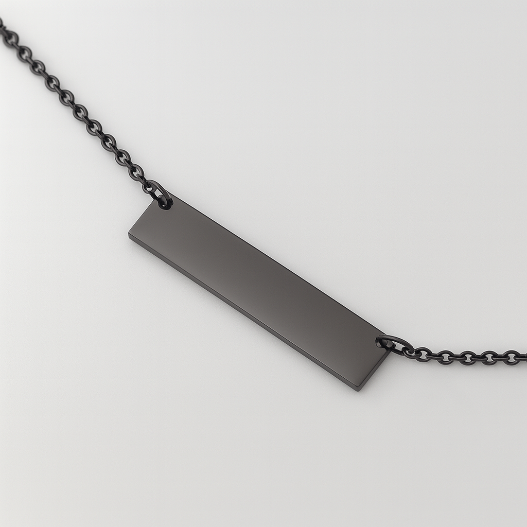 Colgante Barra mujer negro M&R Signature