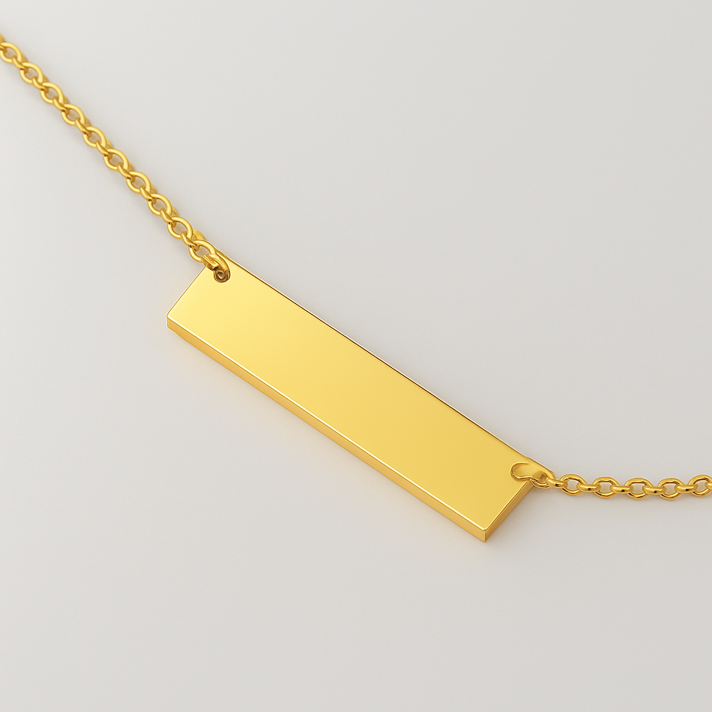 Colgante Barra mujer dorado M&R Signature