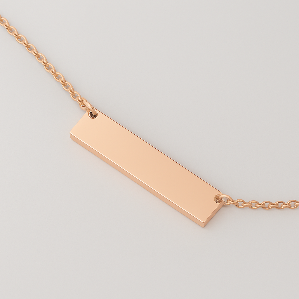 Colgante Barra mujer oro rosa M&R Signature