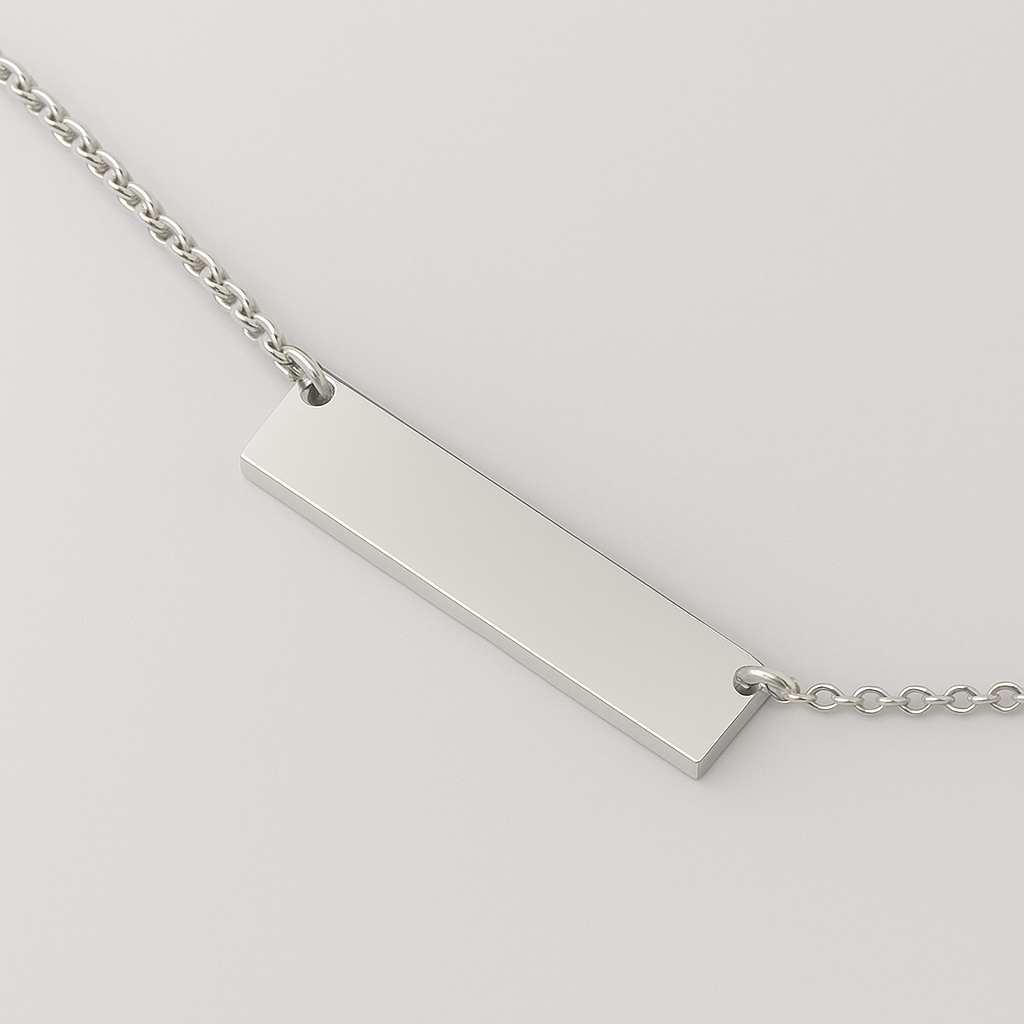 Colgante Barra mujer plateado M&R Signature