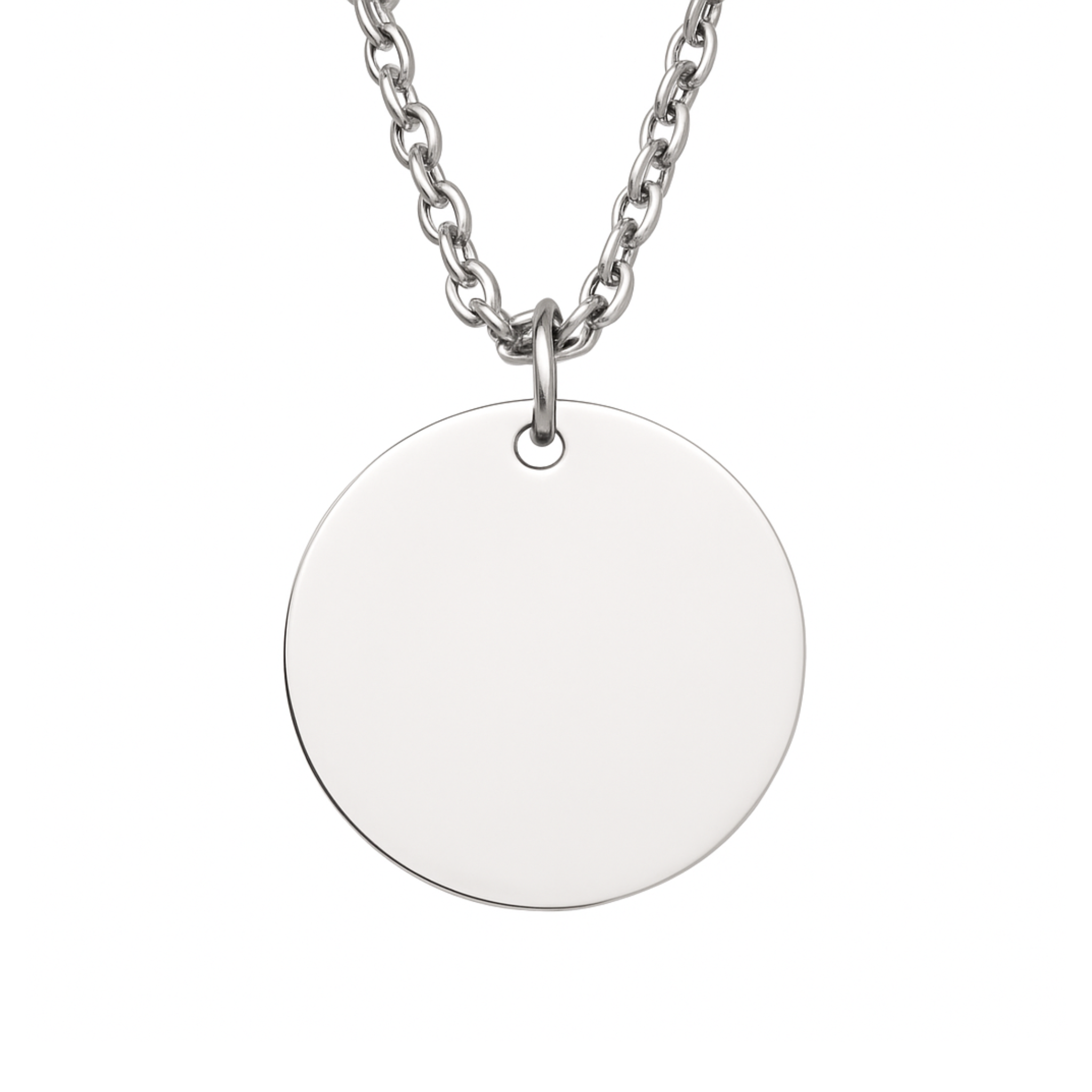 Colgante Circular plateado M&R Signature