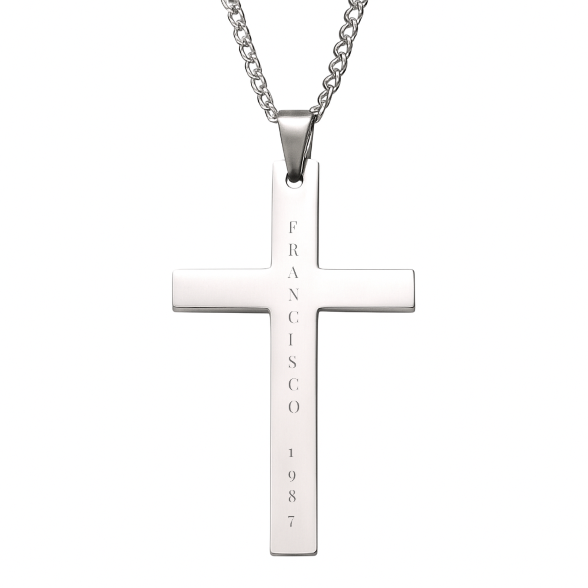 Colgante Cruz plateada M&R Signature