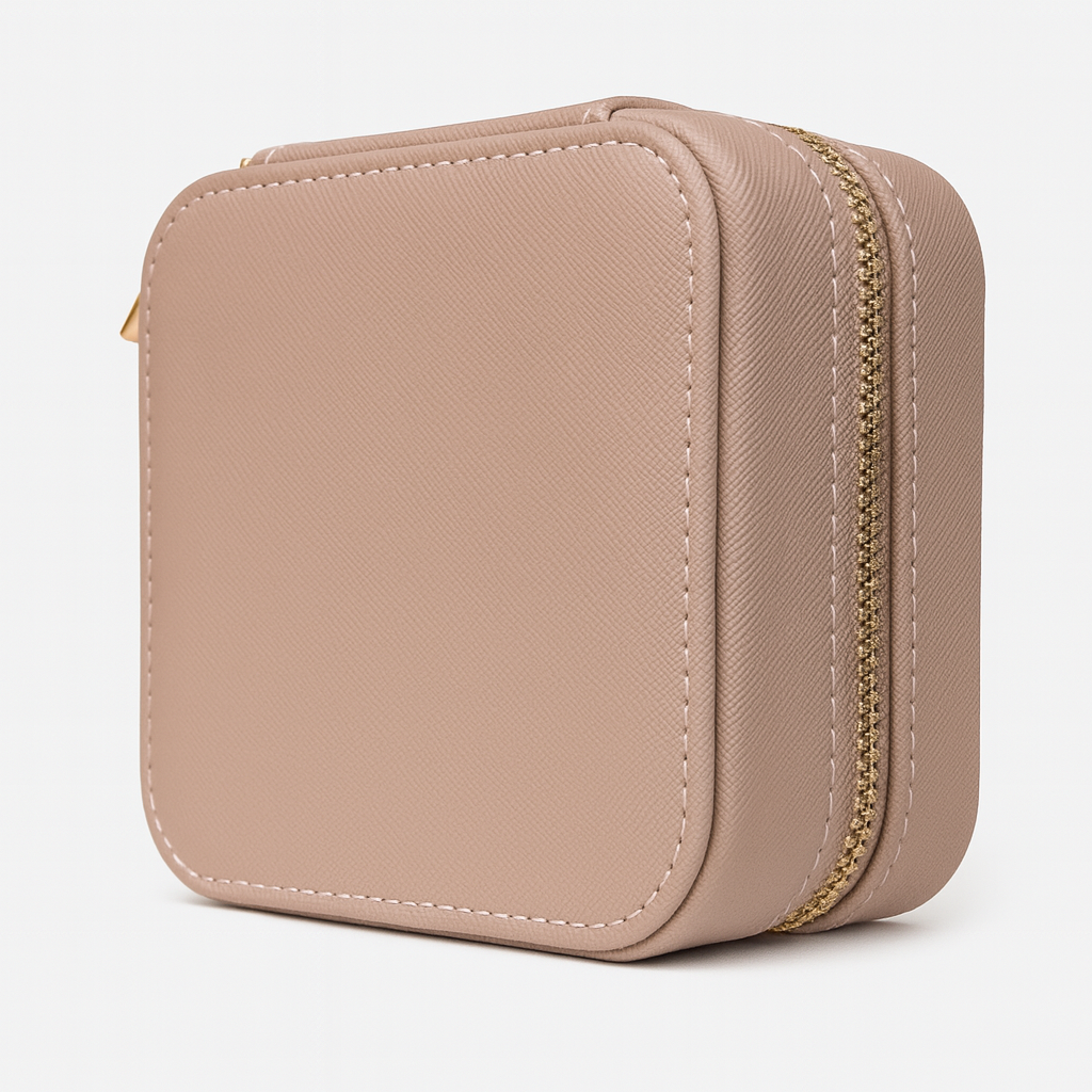 Joyero de cuero rosa M&R Sigunature