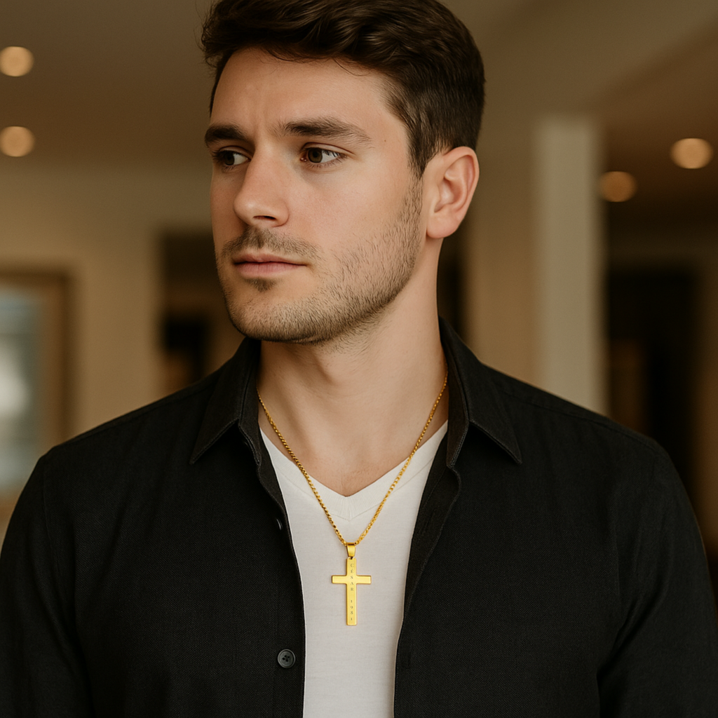 Colgante Cruz dorada M&R Signature