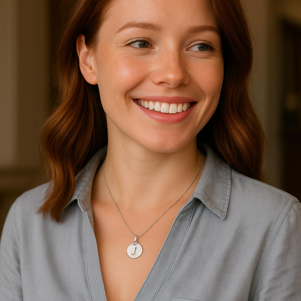 Colgante Inicial plateado M&R