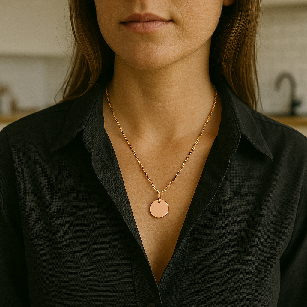 Colgante Circular oro rosa M&R Signature