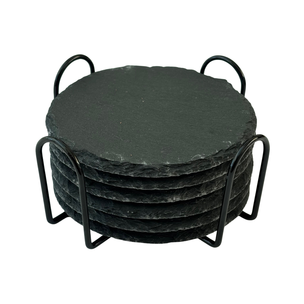 Set de 6 posavasos de pizzarra M&R Signature