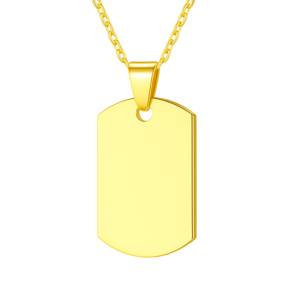 Colgante Placa dorado M&R Signature