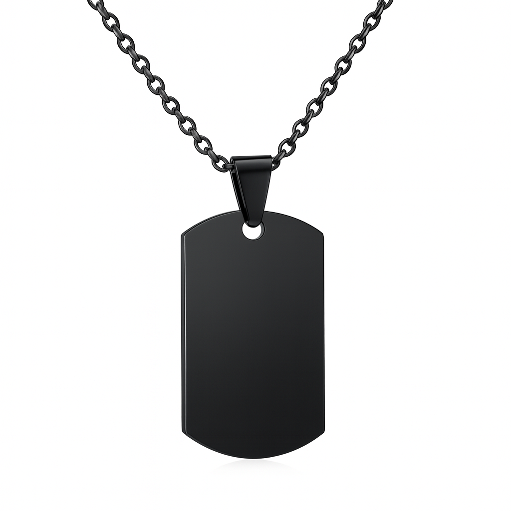 Colgante Placa negro M&R Signature