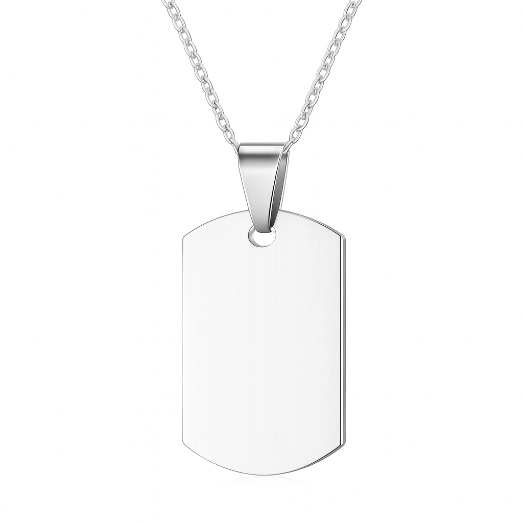 Colgante Placa plateada M&R Signature