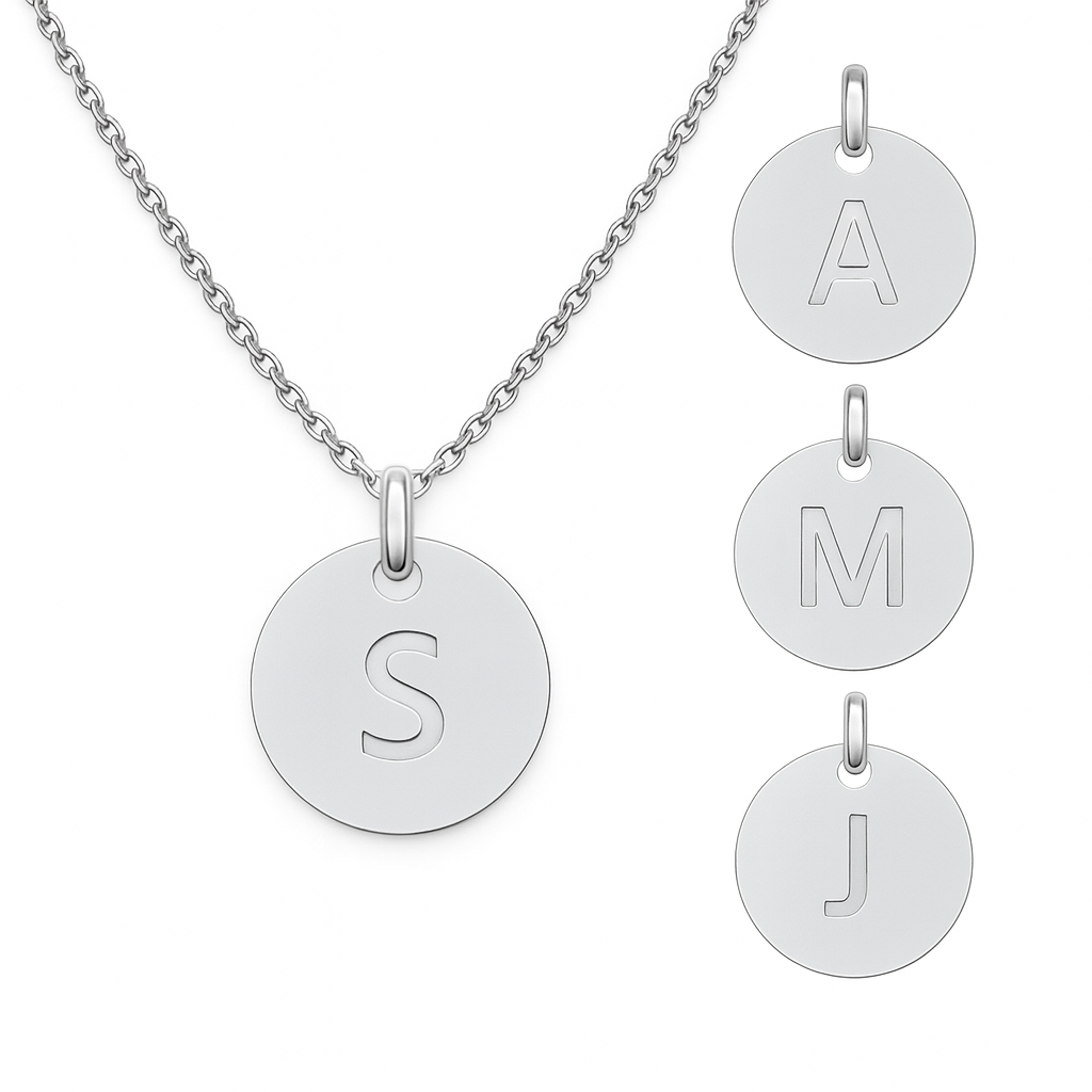 Colgante Inicial plateado M&R