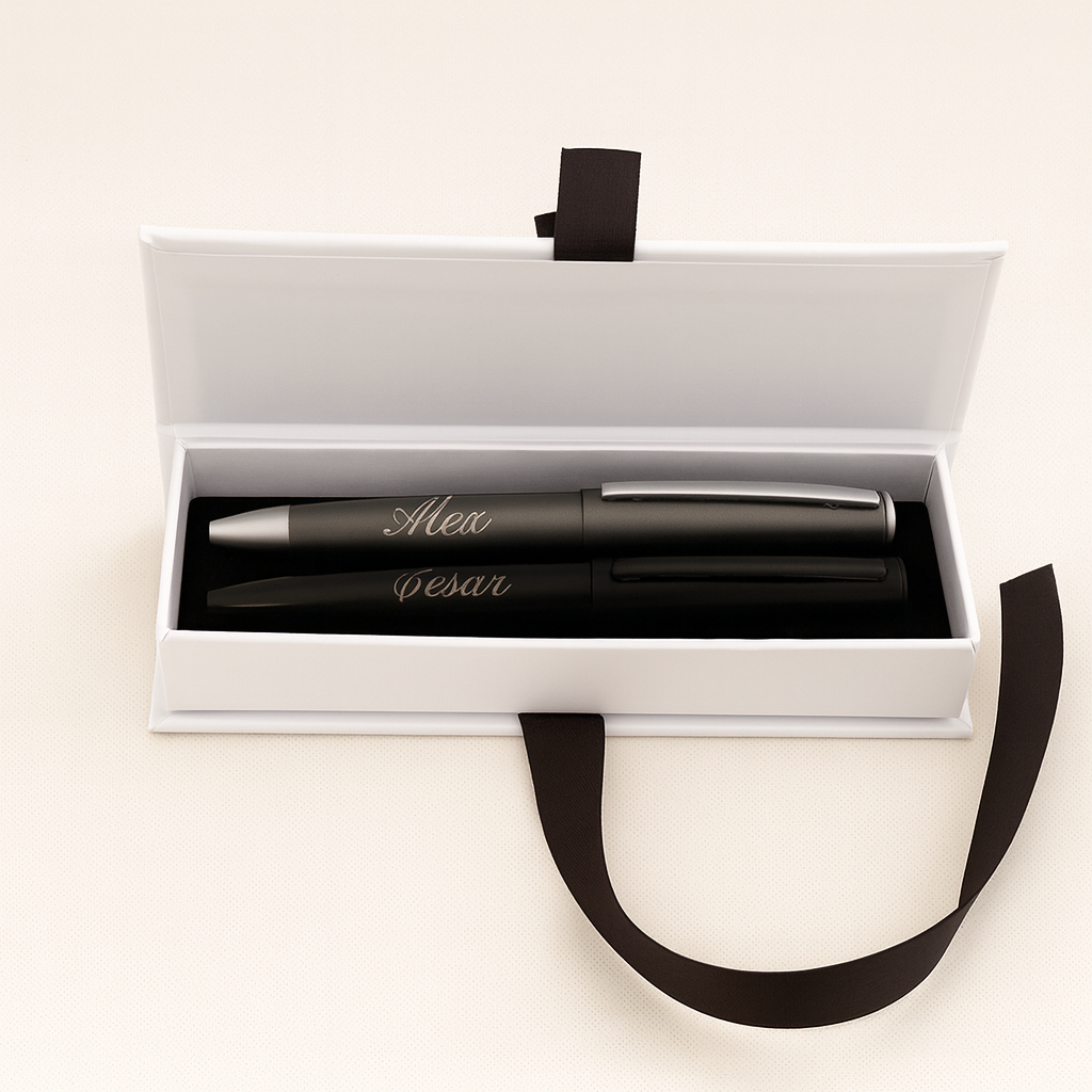 Set de bolígrafos metálicos M&R Signature