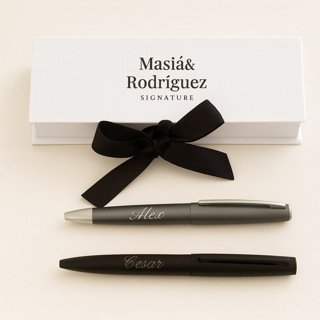 Set de bolígrafos metálicos M&R Signature