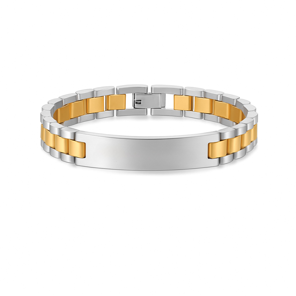 Pulsera de acero inoxidable bicolor M&R Signature