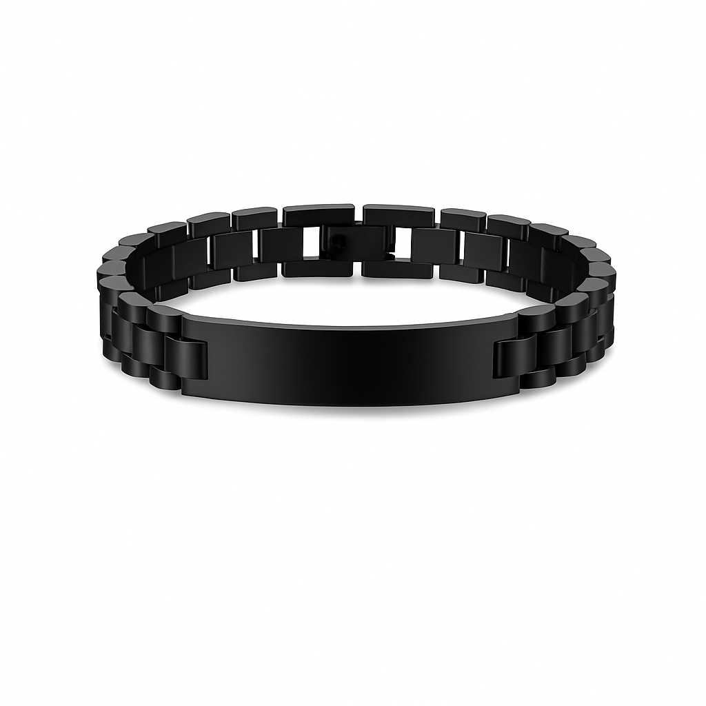 Pulsera de acero inoxidable negra M&R Signature